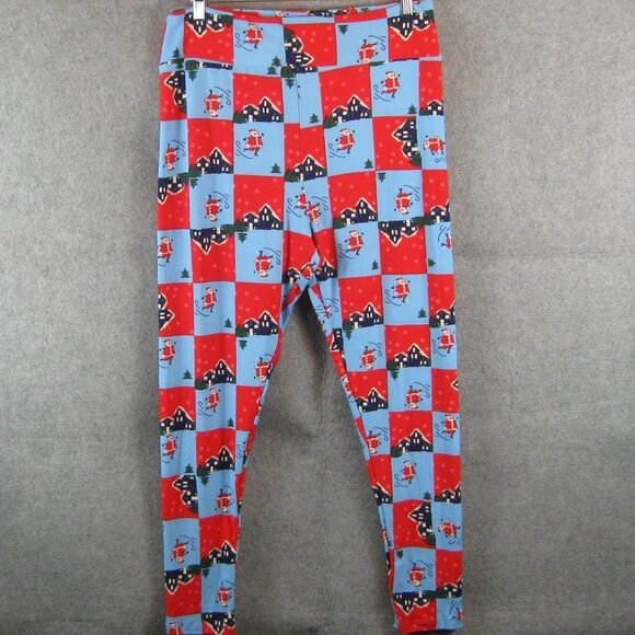 LuLaRoe Skating Santa Leggings TC2 NEW - Picture 2 of 6